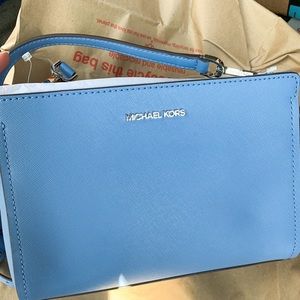 NWT michael kors medium messenger french blue